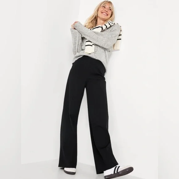 NWOT! Black High-Waisted Pull-On Pixie Wide-Leg Pants for Women - Multiple 🩶🩶 - Picture 3 of 8